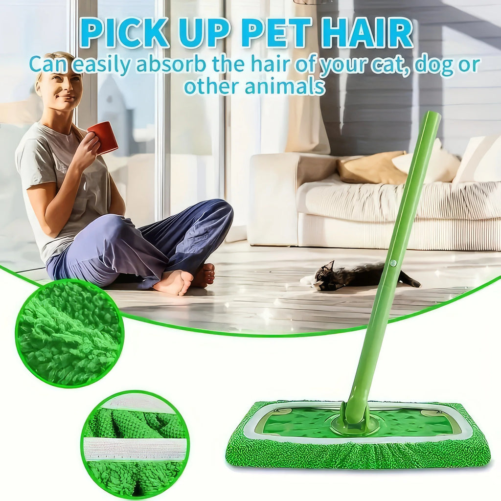 3 Pieces of Green/white/gray Mop Cloth, Highly Absorbent, Anti Mold and Antibacterial, Suitable for School Public Places