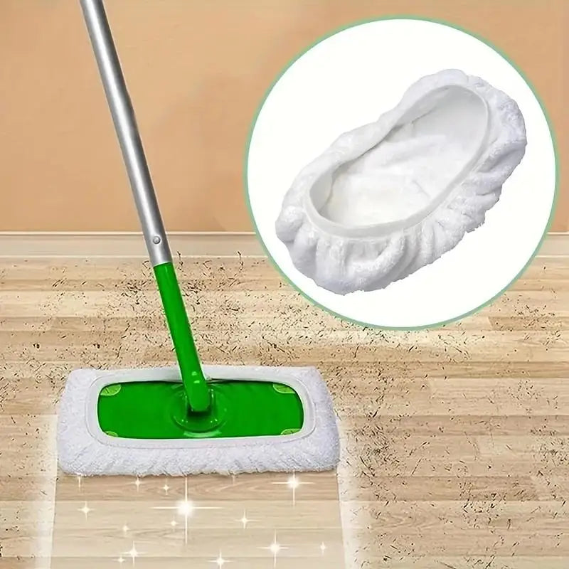 4 pieces of green, white, and gray mop cloths with strong water absorption, suitable for multiple scenarios