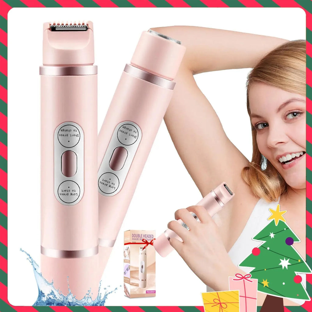 Electric Face Hair Remover for Women Double Head Trimming Tool Washable Body Shaver USB Rechargeable for Daily Use
