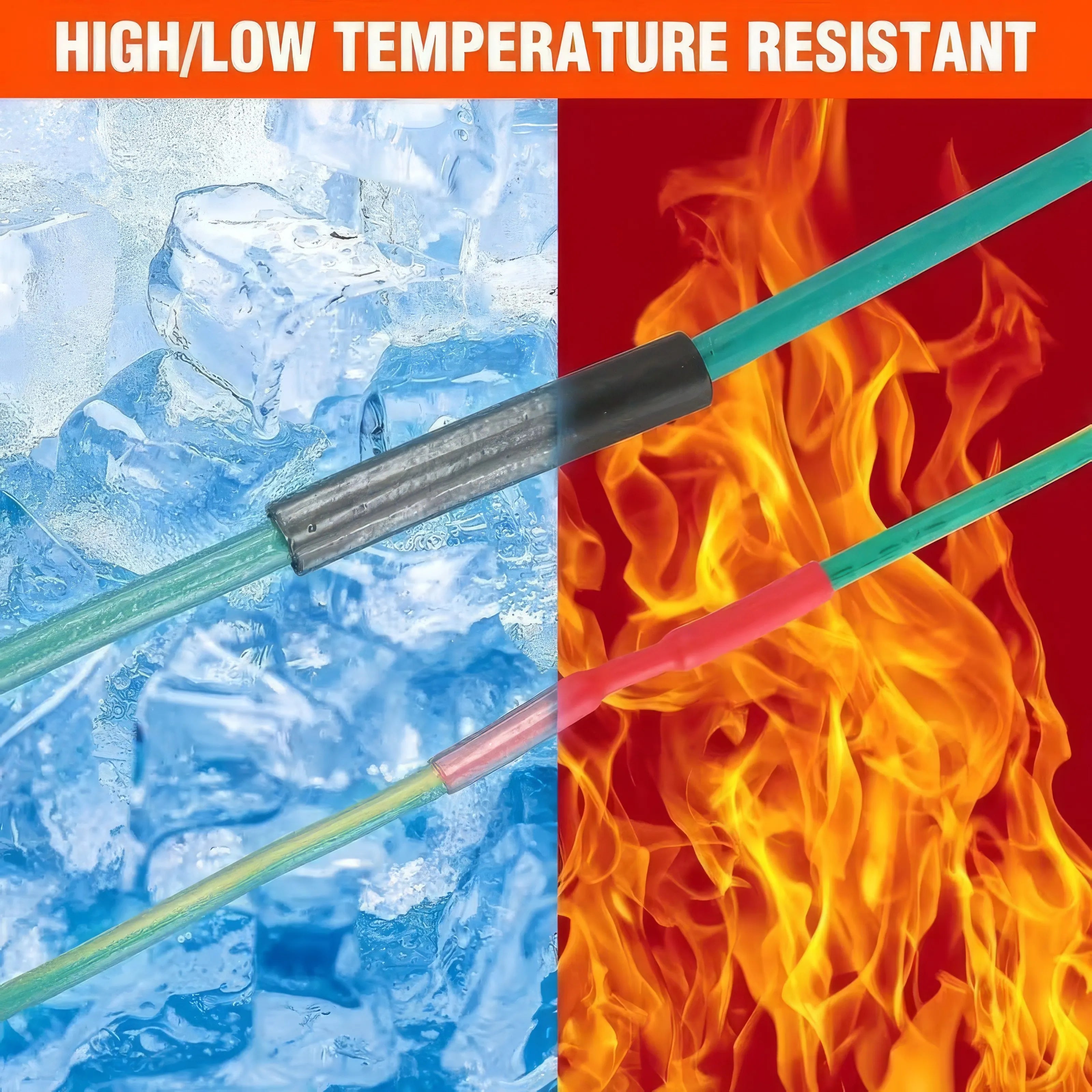 127/254 Pieces of Heat Shrink Tubing in Red and Black, Suitable for High-temperature Electrical Connections and Data Cables