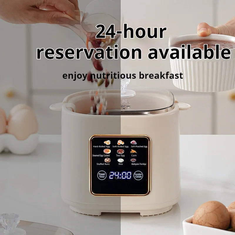 Egg Boiler, 2-layer 9 Functions 24-hour Timer