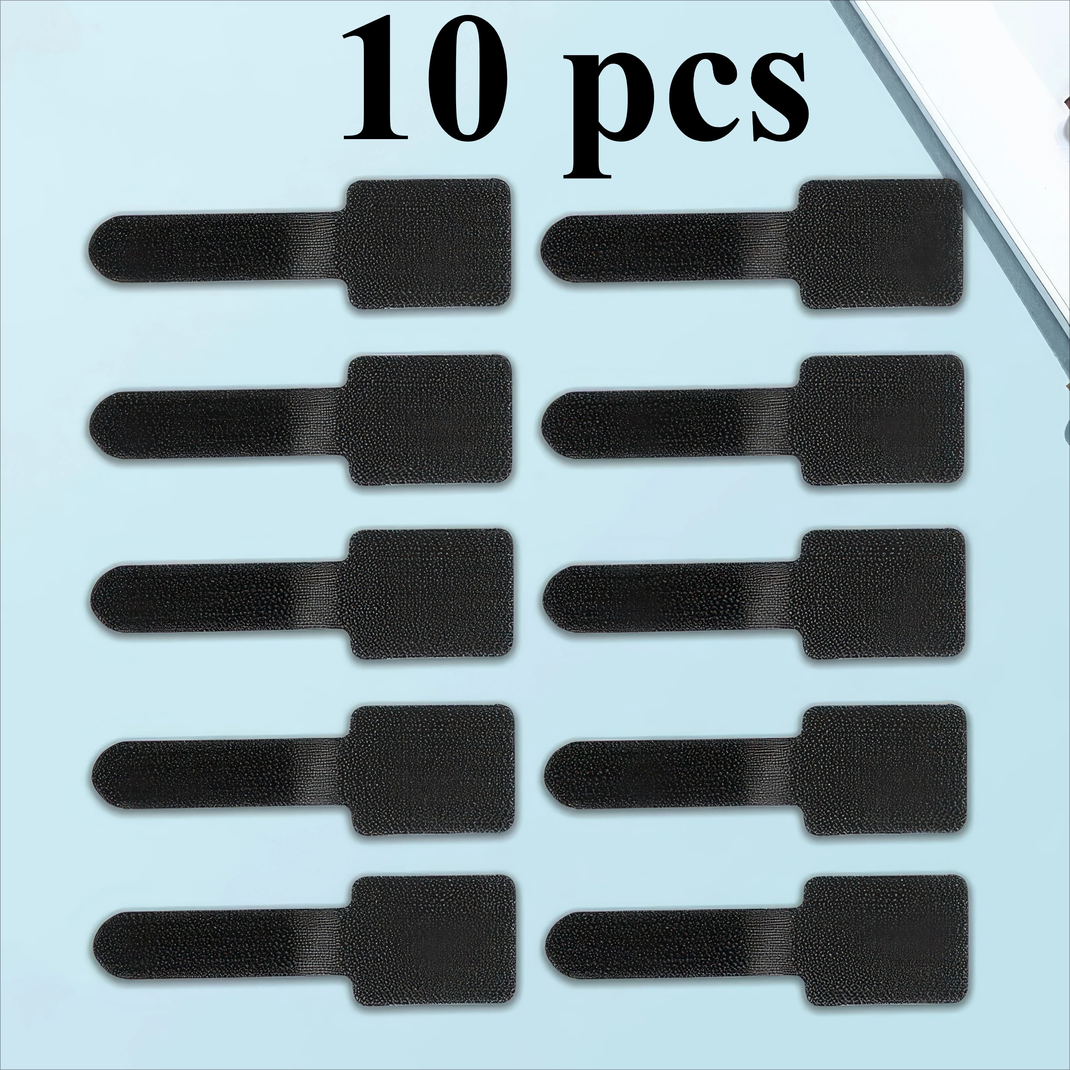 10/20/30 Wire Ties, White/black, Non Damaging To Equipment, Easy To Adjust Self-adhesive Tape, Suitable for Home/office Use