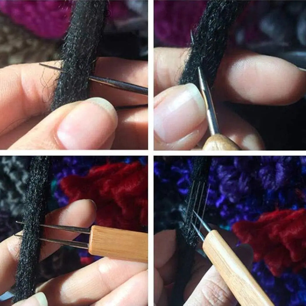 3pcs/Set 0.75mm Dreadlock Crochet Hook for Hair  Dreadlock Needle Tool for Braid Bamboo