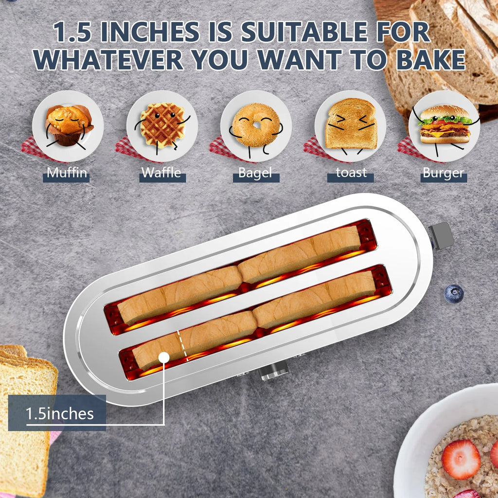 Plum Chef 4-Slice Stainless Steel Toaster