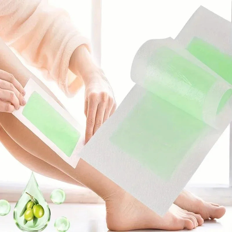 stick Professional Hair Removal Wax Strips for Summer Depilation Double Sided Cold Wax Paper for Leg Body Face Useful