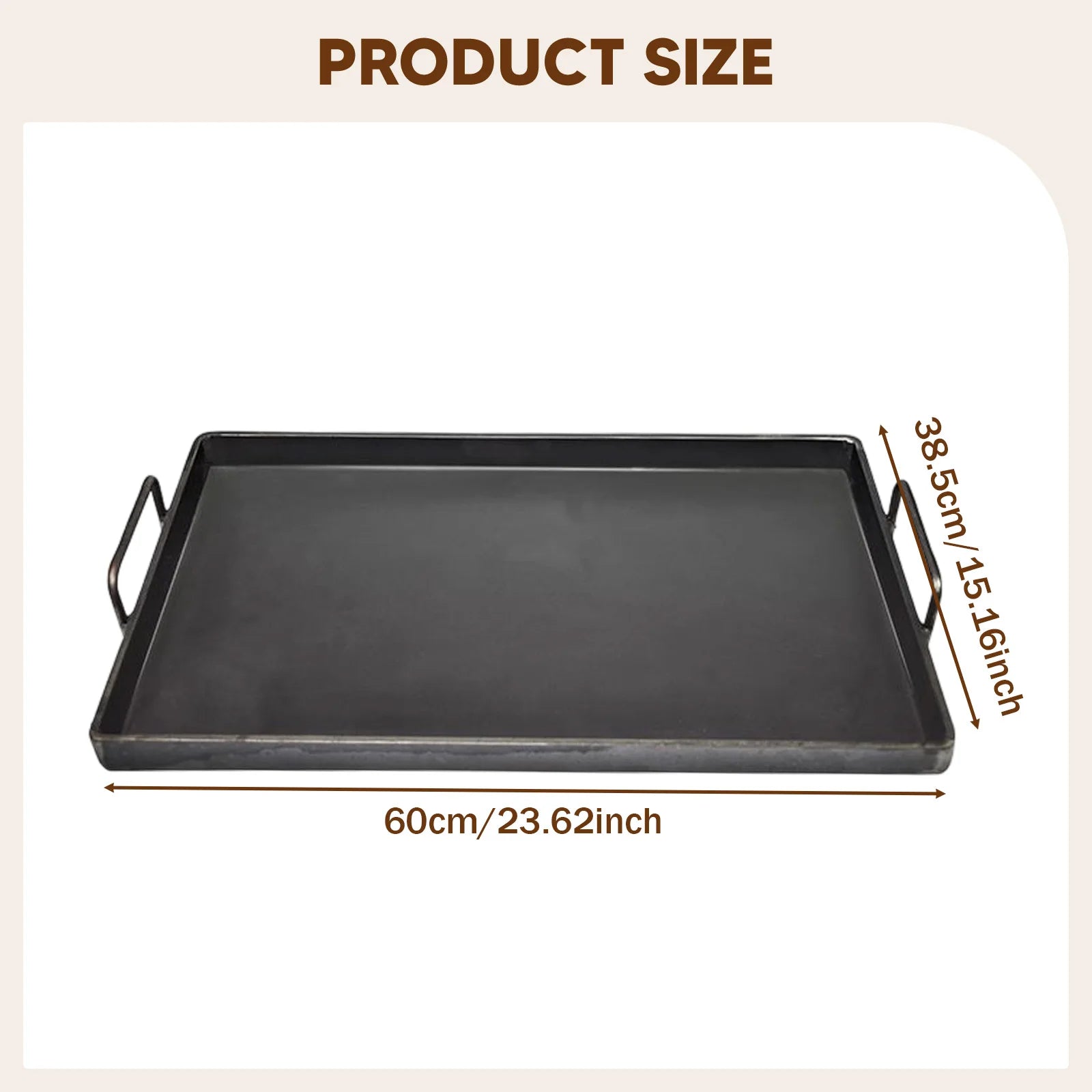 BBQ Griddle Cookware Easy to Clean Portable Flat Top Grill Plate Cooking Skillet Pan Cast Iron Cooking Griddle for Roasting