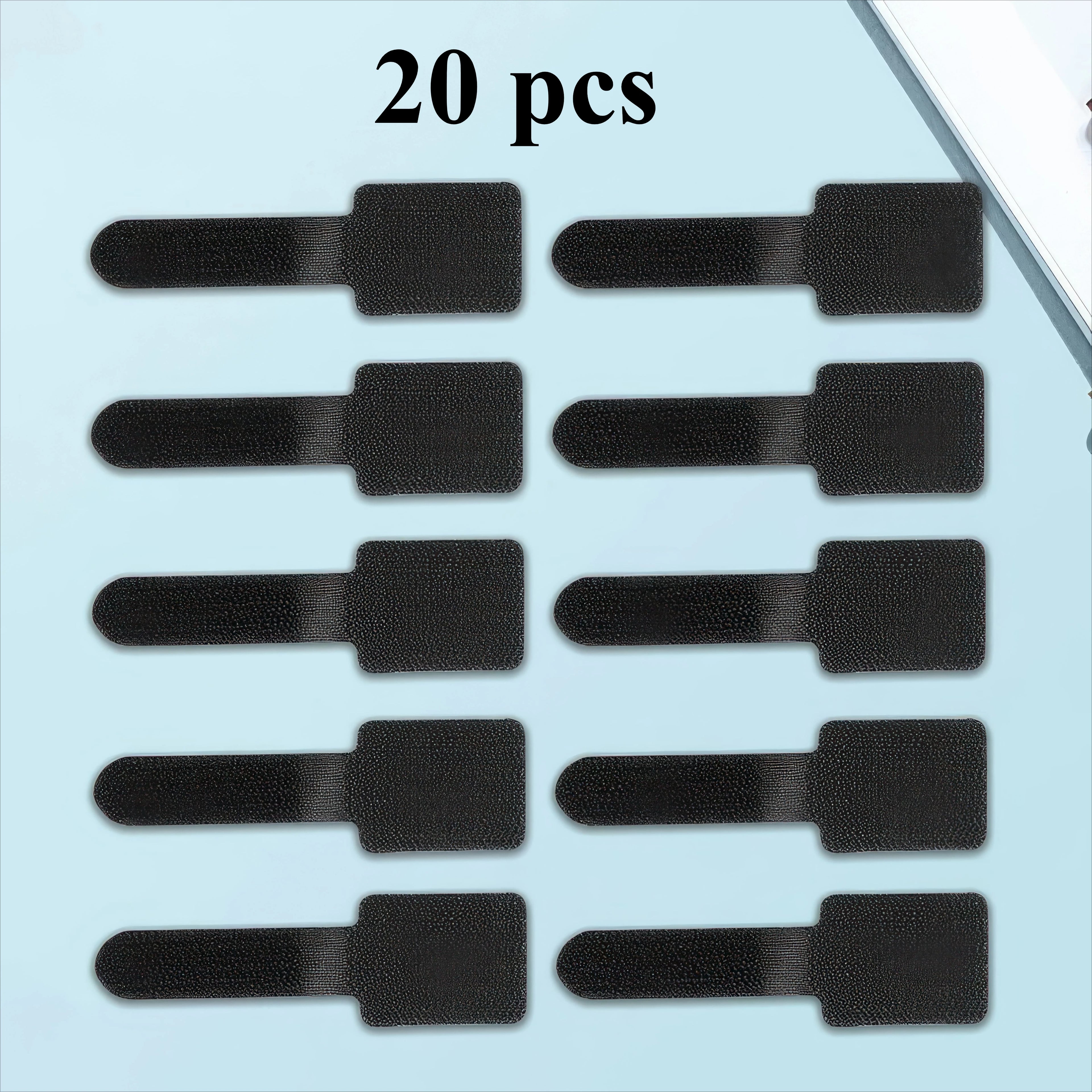 10/20/30 Wire Ties, White/black, Non Damaging To Equipment, Easy To Adjust Self-adhesive Tape, Suitable for Home/office Use