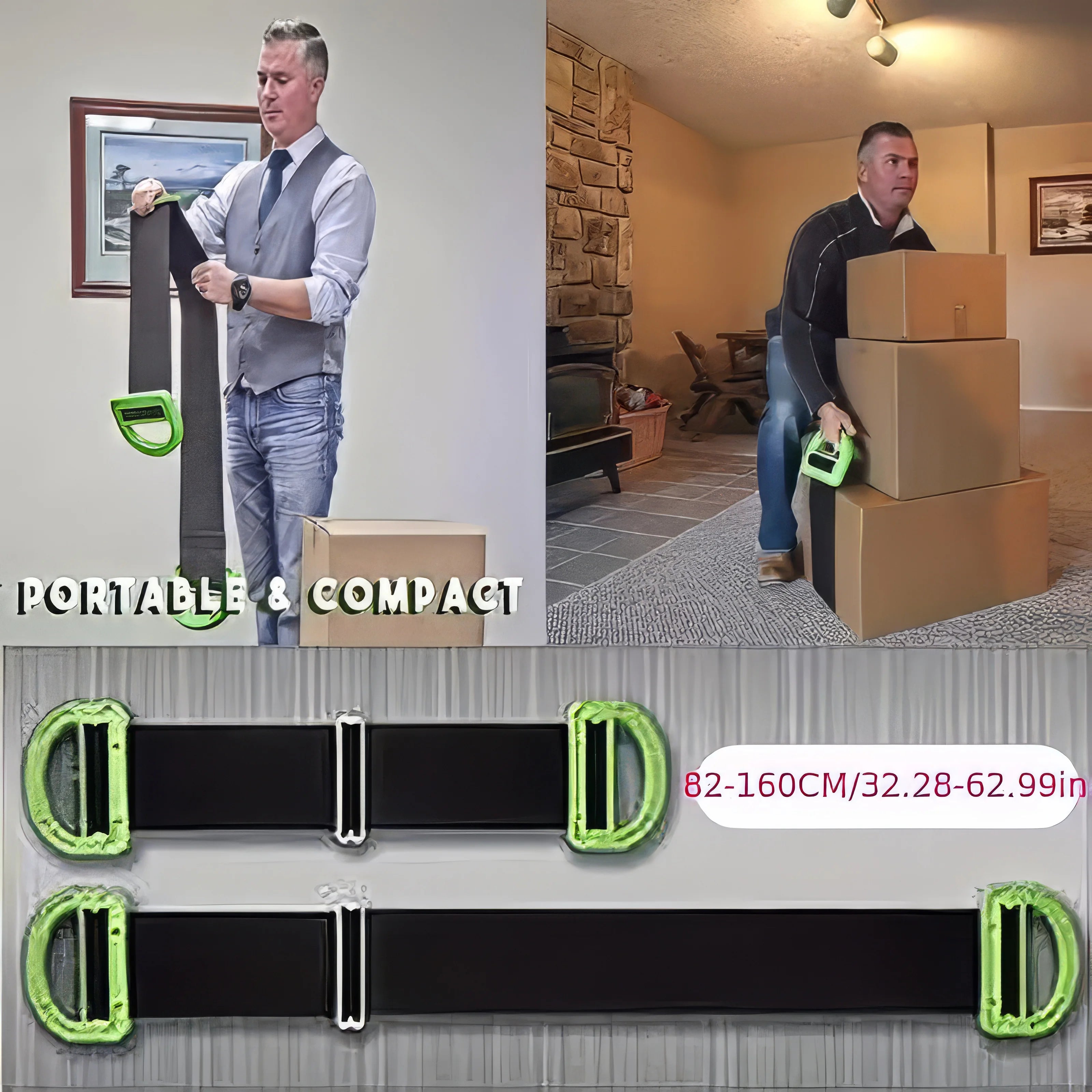 1 Piece of Heavy-duty Adjustable Lifting Belt with Green Color, Furniture and Object Lifting Belt, with Handle, Used for Moving