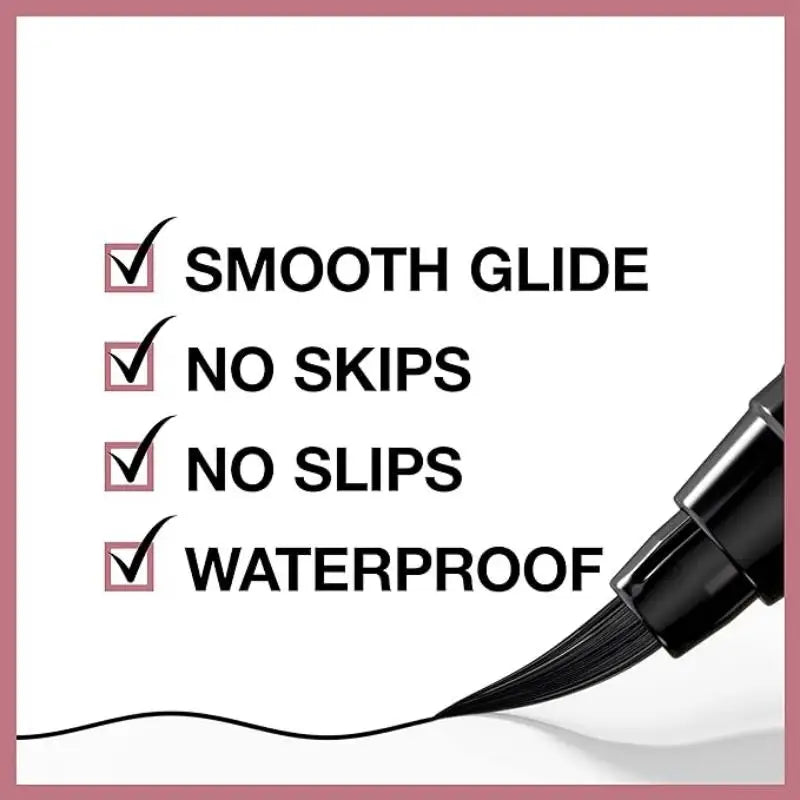 2 Pcs Waterproof Liquid Eyeliner Professional Waterproof And Sweat-Proof Eyeliner In One Lasting Eye Brow Pen Ultra-Fine Brush