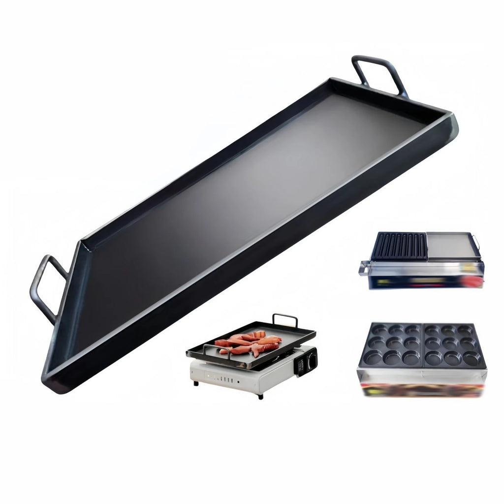 BBQ Griddle Cookware Easy to Clean Portable Flat Top Grill Plate Cooking Skillet Pan Cast Iron Cooking Griddle for Roasting