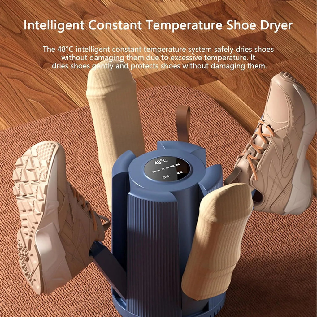Electric Shoe and Boot Dryer with Timer 2 Speeds Foldable Portable Shoe Dryer Warmer Quick Dry Sneakers Boots Socks Hats Gloves