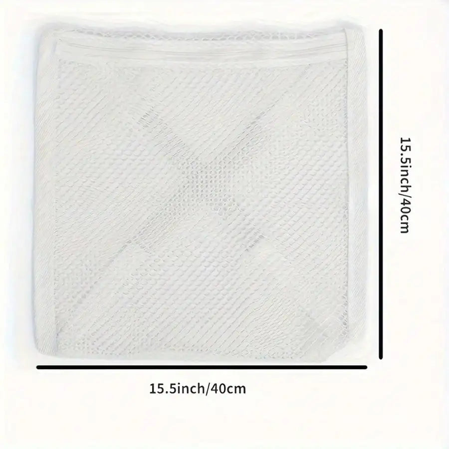 2 Piece White Shoe Wash Bag, Reusable, with Zipper and Strap, Suitable for Shoes, Clothing, and Protection From Damage