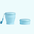 180ml foldable water cup, silicone foldable travel cup - silicone foldable camping cup with lid - suitable for travel, camping,
