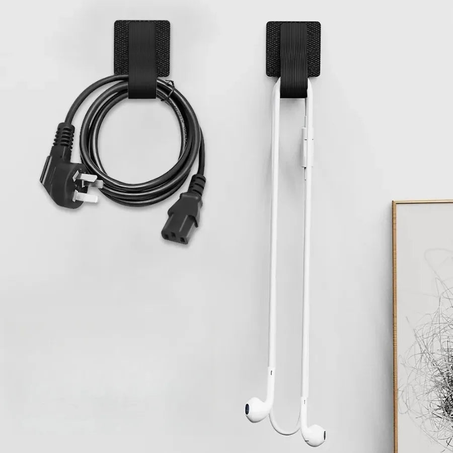 10 Piece Black/white Self-adhesive Nylon Zip Ties, An Easy-to-use Cable Management Tool Suitable for Fixing Various Wire Ties