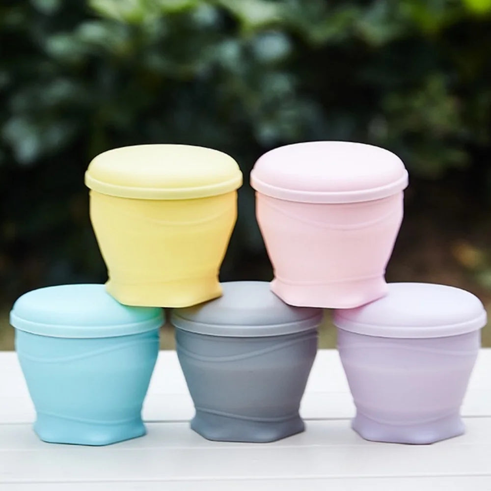 180ml foldable water cup, silicone foldable travel cup - silicone foldable camping cup with lid - suitable for travel, camping,