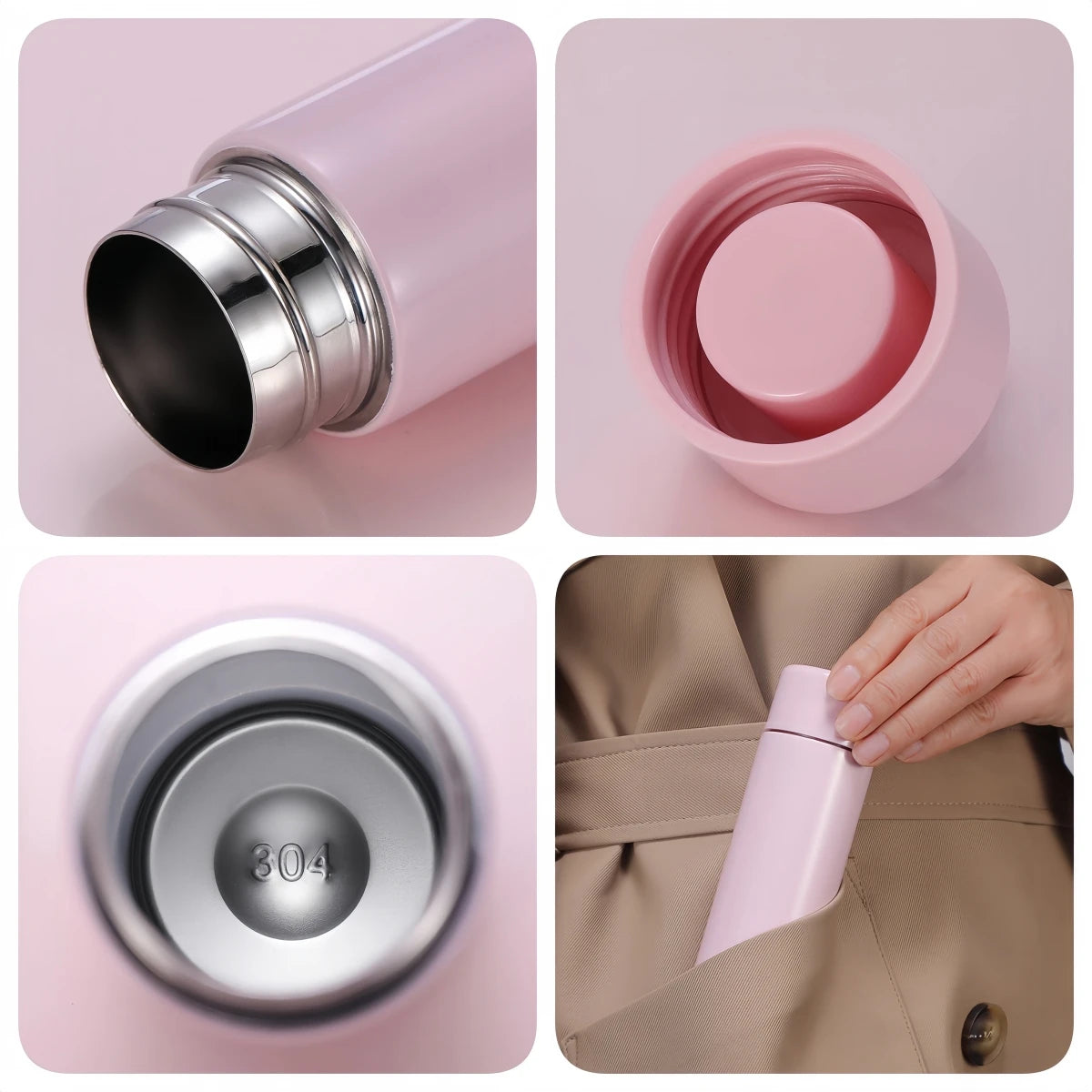 Mini Thermos Cup 120ml Pocket Cup Stainless Steel Thermal Coffee Mug Vacuum Flask Insulated Hot Water Bottle Kids Gift