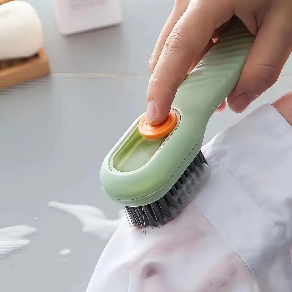 1/2 Soft Fur Shoe Brush Green, with Built-in Holes for Easy Storage, Suitable for Sports Shoes, Boots, Shoe Brush Tools