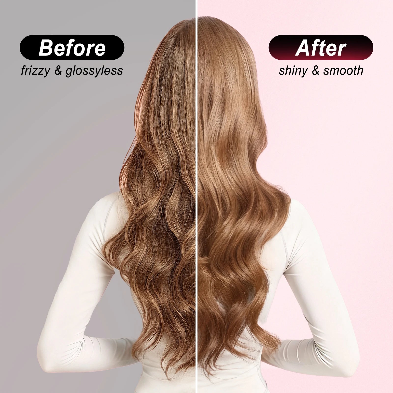 1.5 Inch Extra Long Barrel Curling Iron for Long Hair, Big Loose Curls & Beach Waves, Anti-Slip Ceramic Wand, 40M Negative Ions,