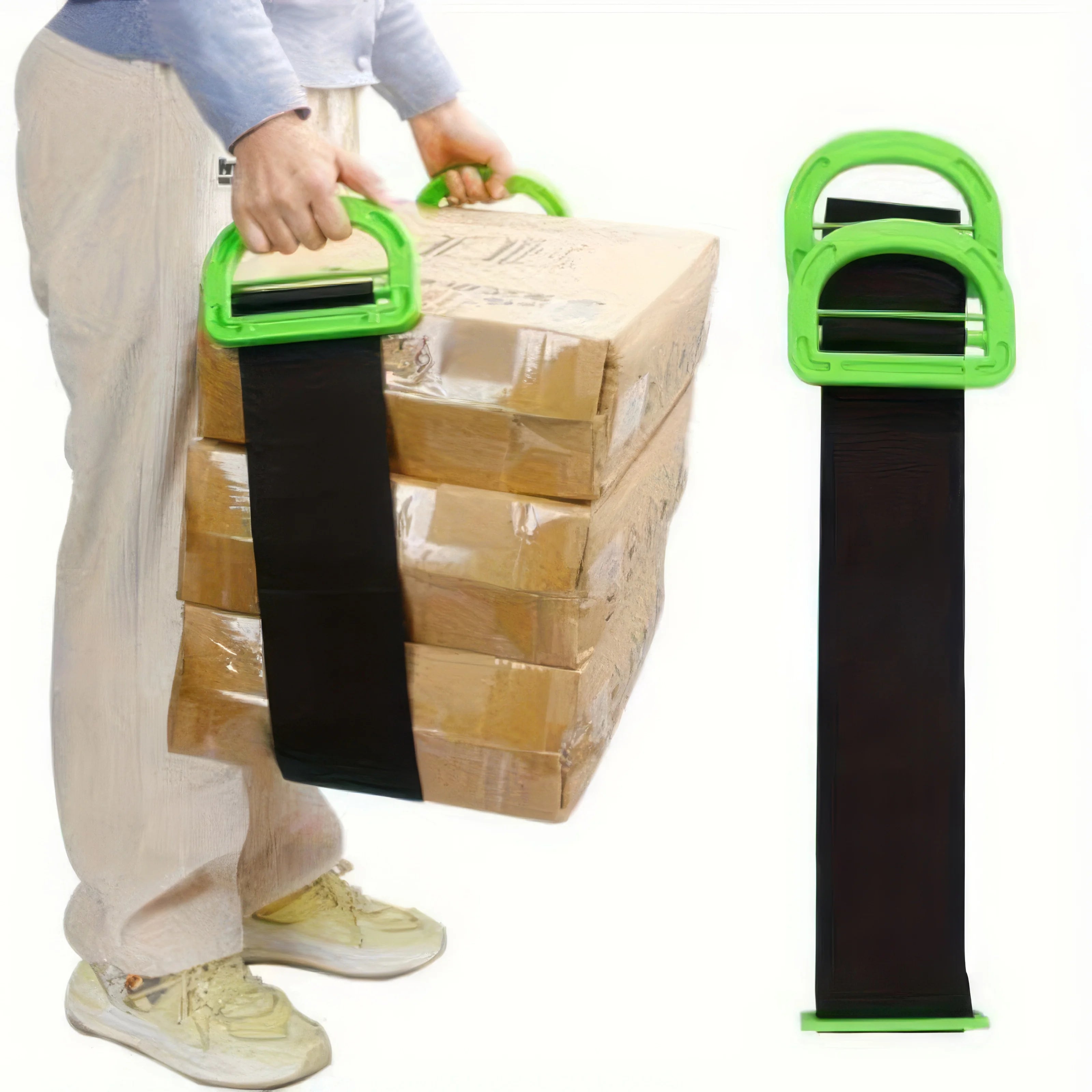 1 Piece of Heavy-duty Adjustable Lifting Belt with Green Color, Furniture and Object Lifting Belt, with Handle, Used for Moving