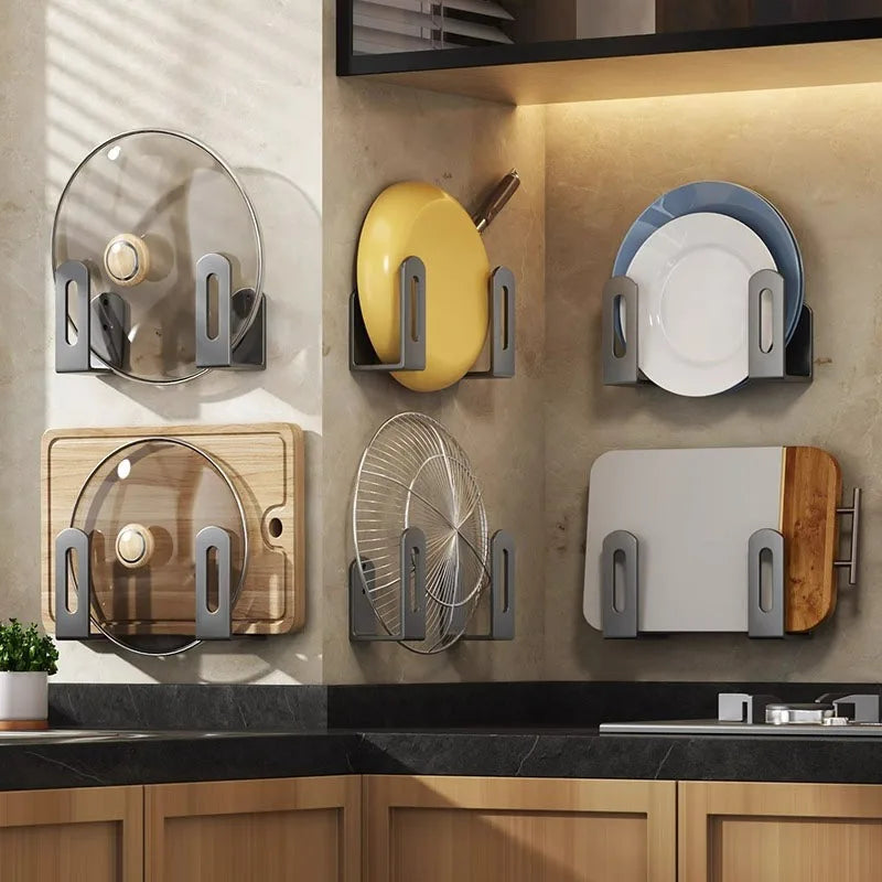 2/4pcs cutting board pot cover rack sink sponge storage container bathroom multifunctional wall mounted kitchen rack
