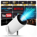Upgraded Projector with WiFI 6 and Bluetooth Mini Portable Smart Video Theater 4K HD 1080P Suitable for Outdoor Home Android