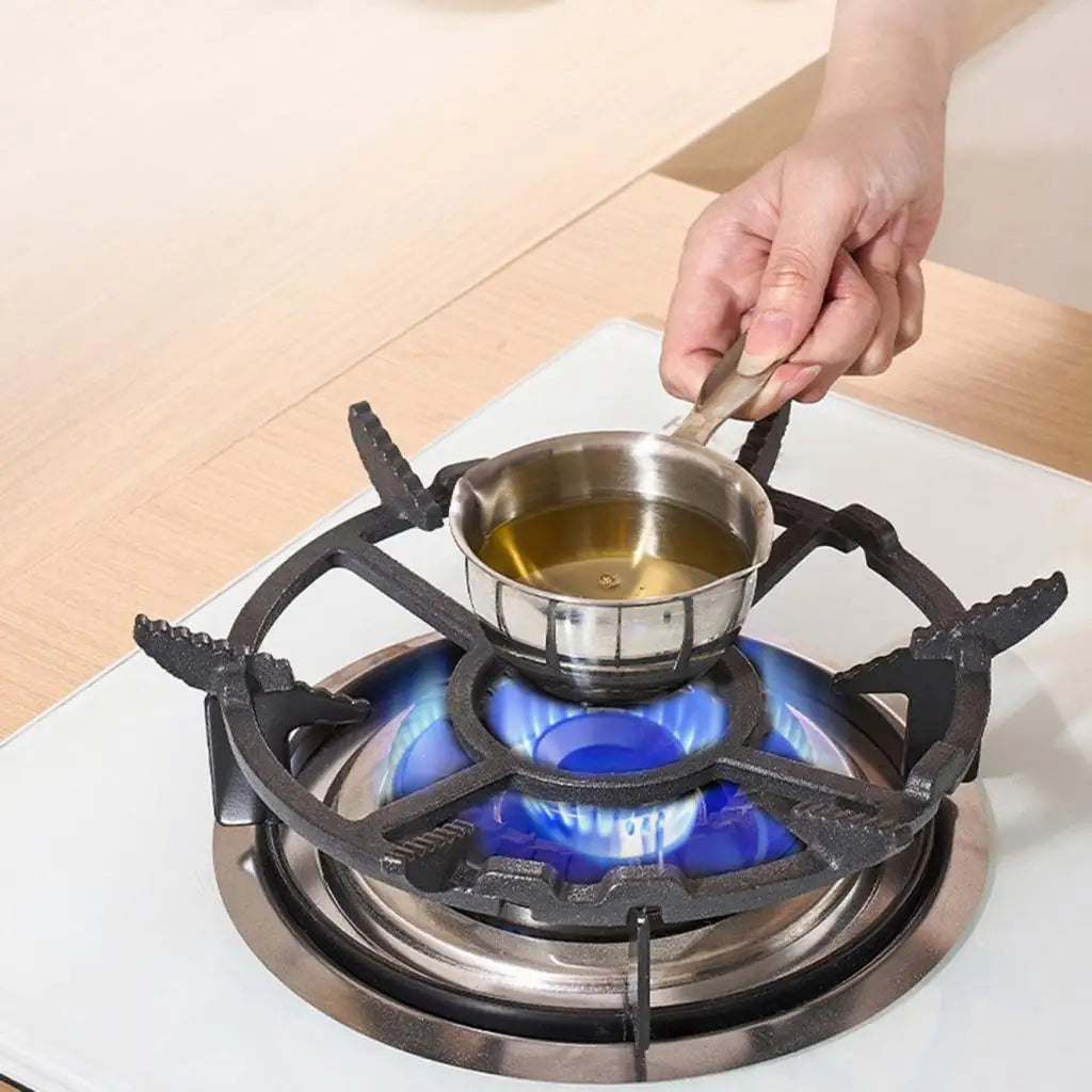 Cast Iron Wok Support Pot Rack Anti Slip Sturdy Easy to Install Stovetop Stand Replacement Part for Cooking Household