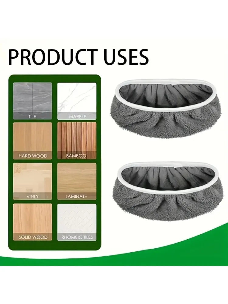 4 pieces of green, white, and gray mop cloths with strong water absorption, suitable for multiple scenarios