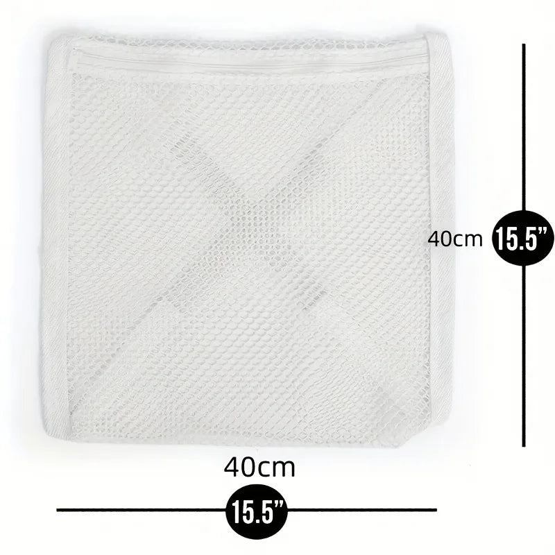 2 White Shoe Laundry Bags, Sports Shoe Laundry Bags, Mesh Design, Perfect for Shoes and Clothes