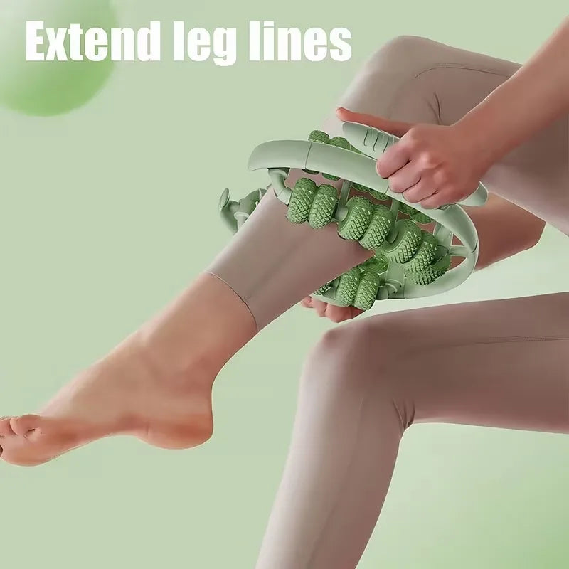 360-Degree Massage Roller for Legs Waist Arms Buttocks Muscle Relaxation Slimming Tool for Pain Relief and Fitness Yoga
