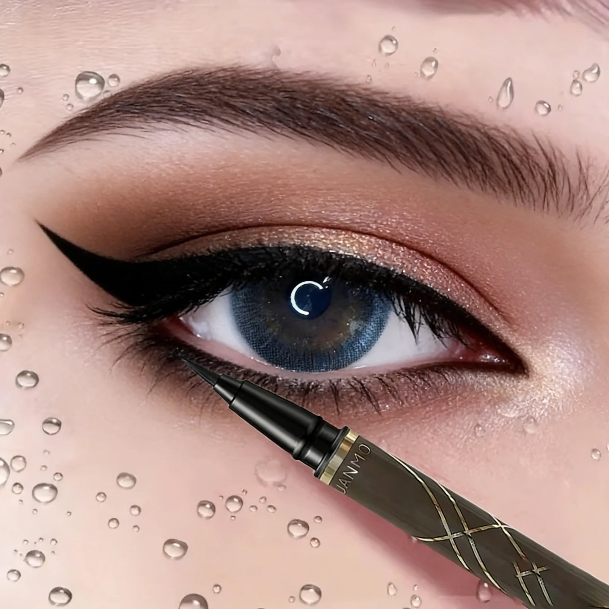 2 Pcs Waterproof Liquid Eyeliner Professional Waterproof And Sweat-Proof Eyeliner In One Lasting Eye Brow Pen Ultra-Fine Brush