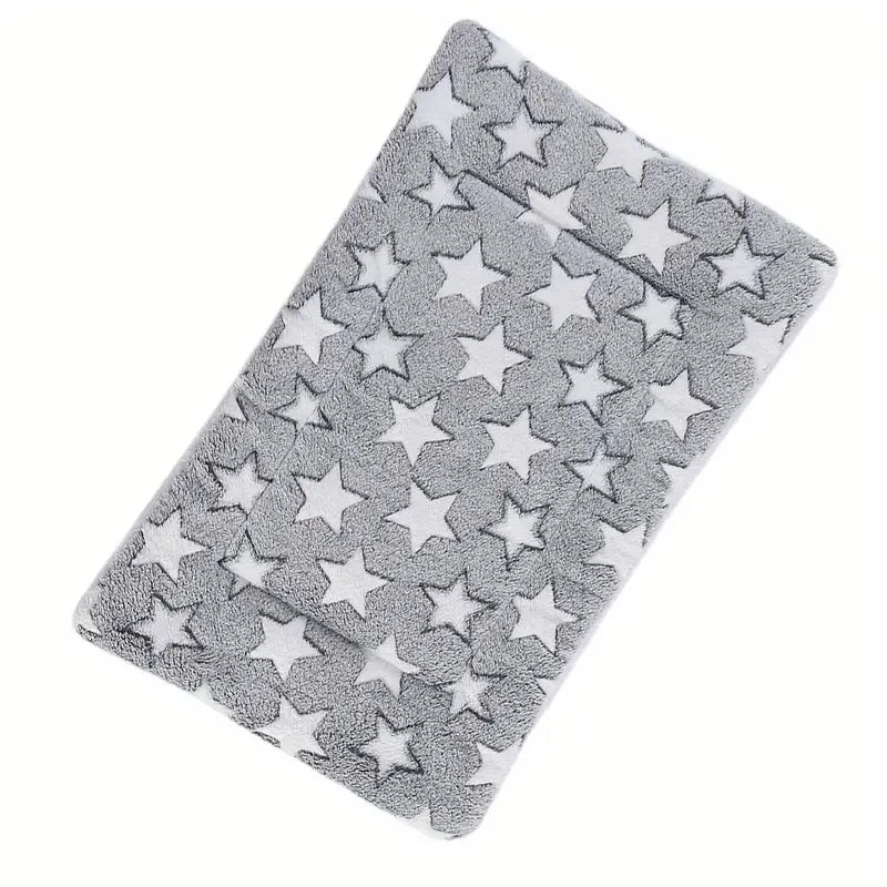 Dog Sleeping Mat Pet Bed Cat Bed Soft Hair Thickened Blanket Pad Fleece Home Washable Warm Bear Pattern Blanket Pet Supplies