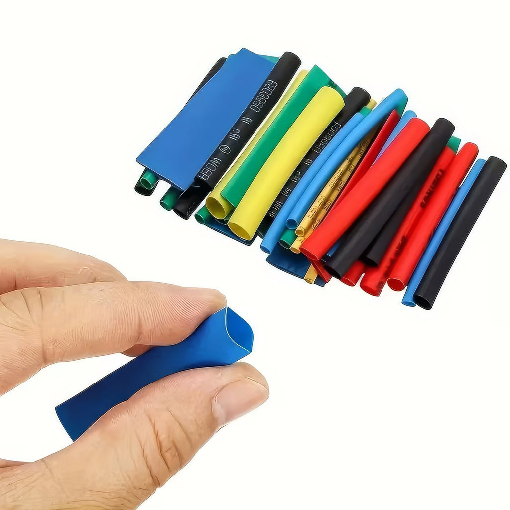 127/254 Pieces of Heat Shrink Tubing in Red and Black, Suitable for High-temperature Electrical Connections and Data Cables