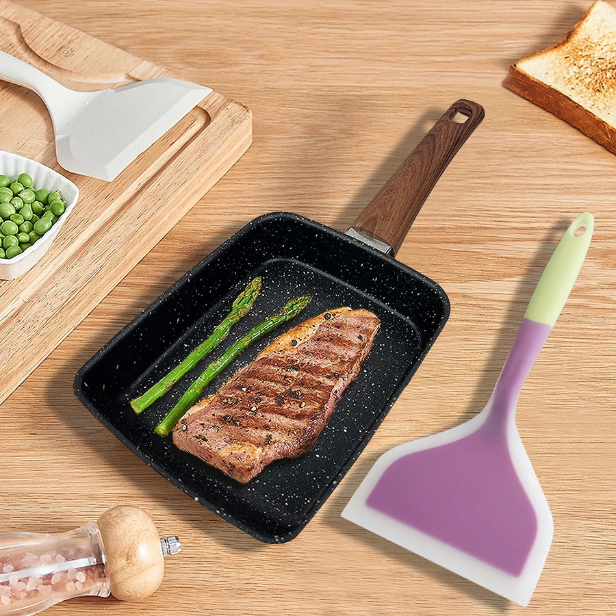 Tamagoyaki Pan- Nonstick Japanese Egg Pan,Rectangle Omelet Frying Pans for Breakfast,Granite Kitchen Cookware,7.6x5.9inch,Black