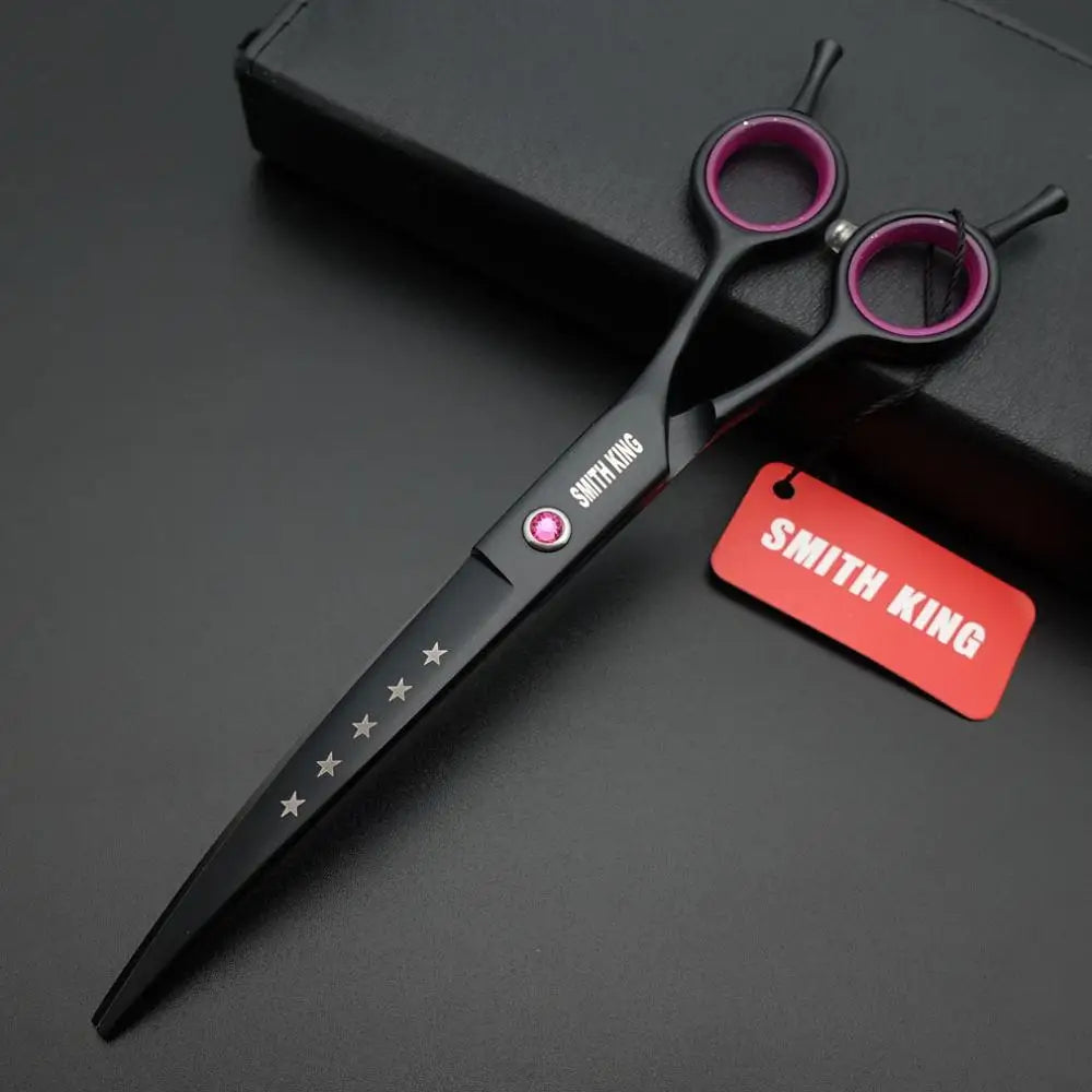 7 inch Professional Pet grooming scissors,7〞Straight &Thinning&chunkers&Curved Shears+Leather bag/kits/case
