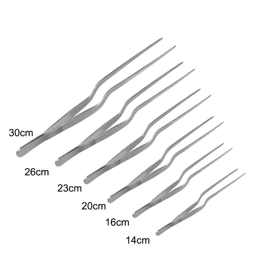 Kitchen Tongs Kitchen Utensils BBQ Tweezer Food Clip  Stainless Steel Kitchen Chief Tongs Picnic Barbecue Cooking Seafood Tool