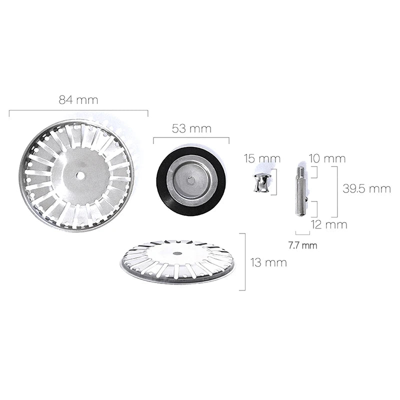 78-84MM Bathroom Sink Strainer 304 Stainless Steel Water Stopper Sink  Water Filter Plug Kitchen Sink Accessories Kitchen Tools