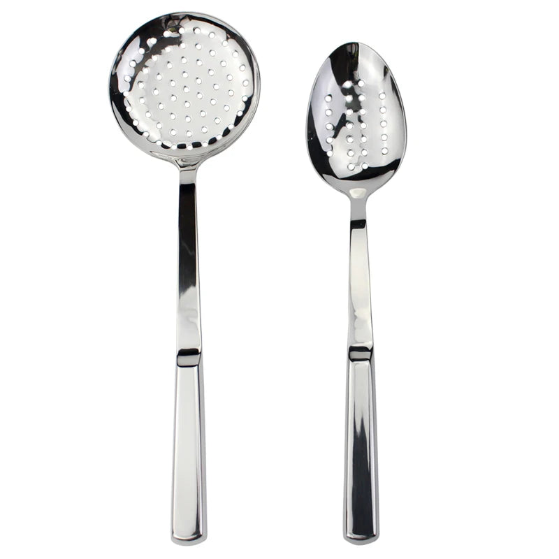 Recommended Cooking Utensils 18/8 Stainless Steel Plump Handle Perfect Mirror Polish Kitchenware Ladle/Spatula/Skimmer Cookware