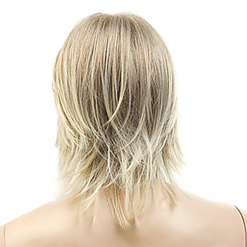 HAIRJOY Male Synthetic Hair  Wig Medium Length Straight  Cosplay Wigs Heat Resistant Fiber