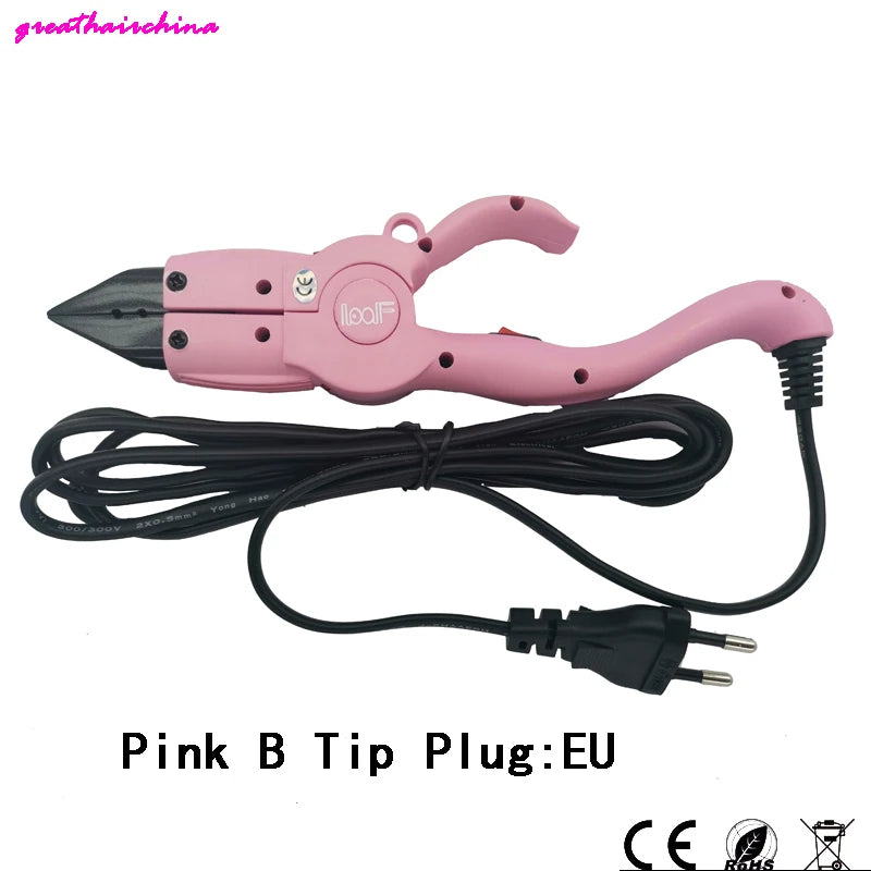 1Pcs Factory Outlet Temperature Constant Flat Plate Fusion Heat Iron Hair Extension  Keratin Bonding Tools + Insulated Fingers