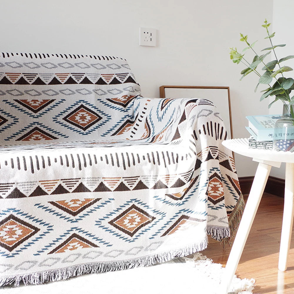 Plaid Blankets Knitted Nordic Sofa Towel Sofa Cover Full Blanket Striped Room Bedside Blanket for Home Decoration cobertor manta