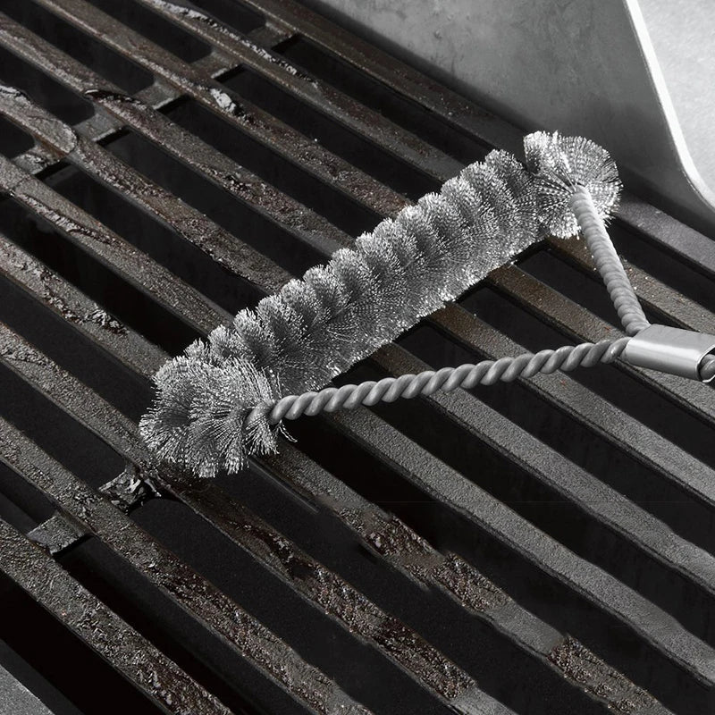 Barbecue Grill Cleaning Brush Stainless Steel Wire Bristles BBQ Brush Non-stick Cleaning Brush Kitchen Barbecue Accessories