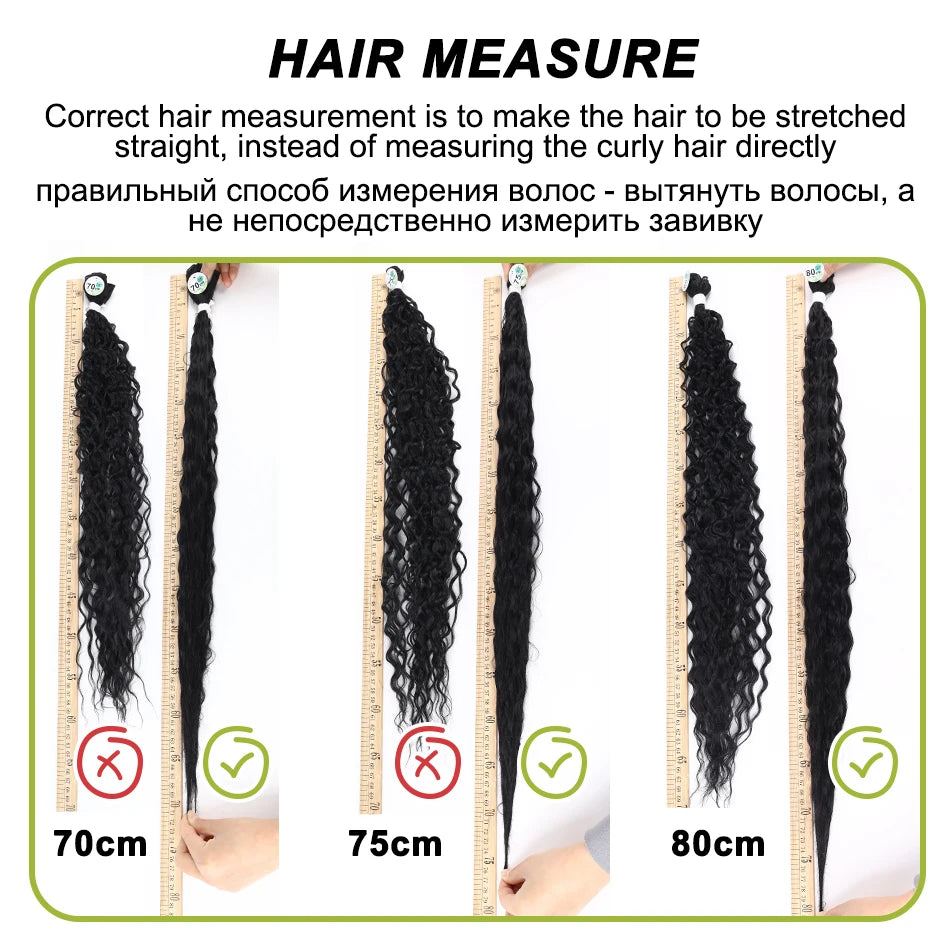 24-28inch Synthetic Curly Hair Bundles Water Wave Hair Extension Afro Kinky Hair For Women Suitable For Daily Holiday Wear