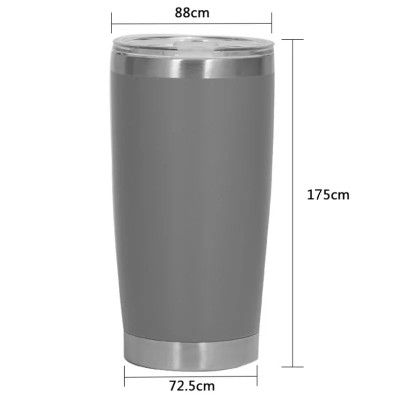 logo Name 20OZ Car Thermal Mug Beer Cups Thermos for car Tea Coffee Water Vacuum Insulated Leakproof With Lids
