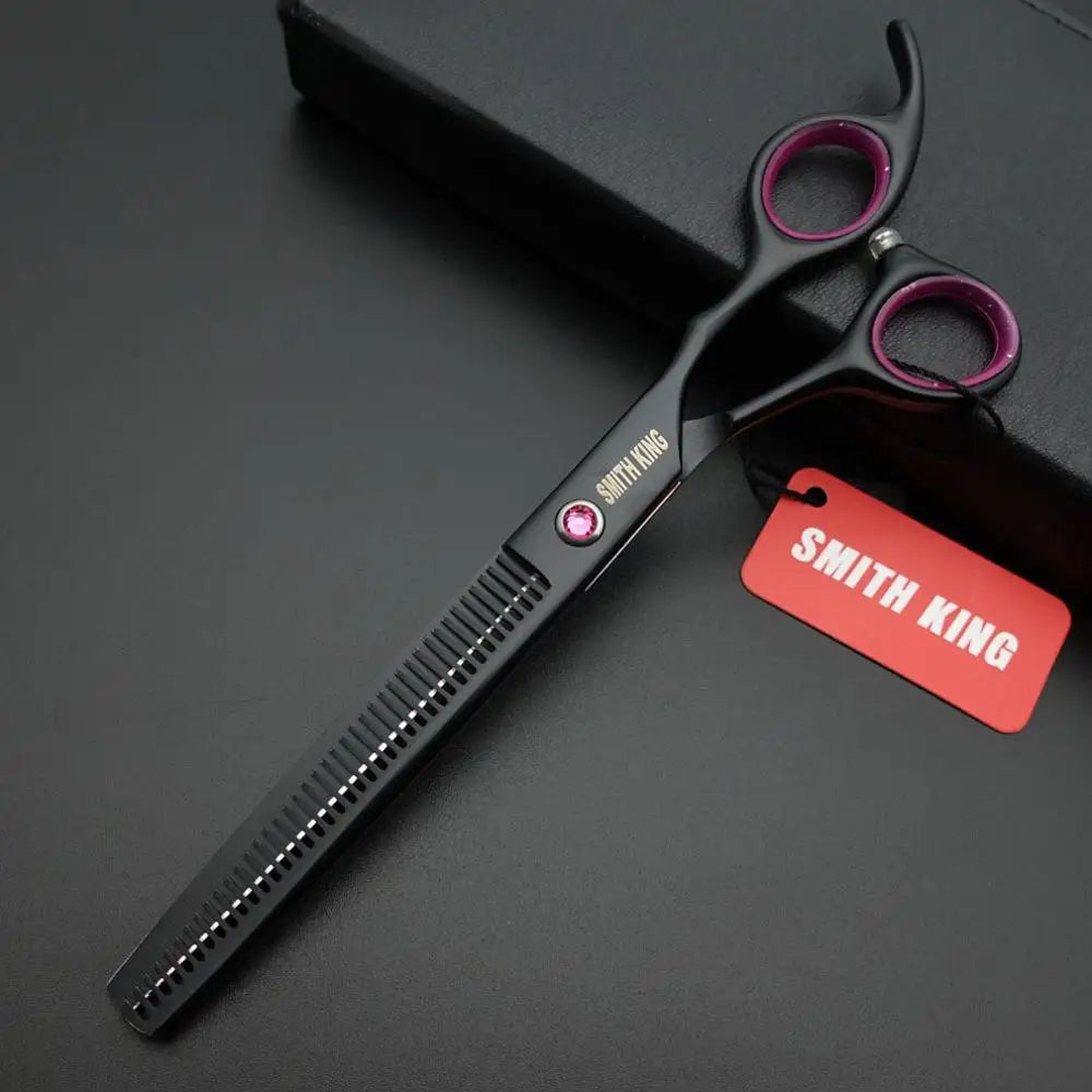7 inch Professional Pet grooming scissors,7〞Straight &Thinning&chunkers&Curved Shears+Leather bag/kits/case