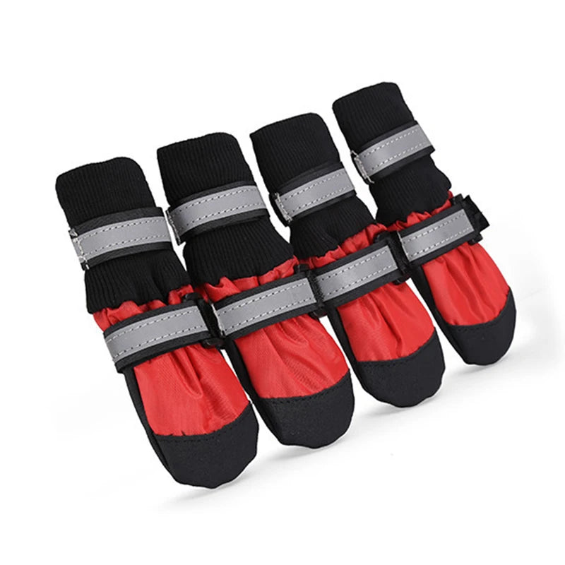 Waterproof Anti Slip Medium Big Dog High Shoes for Large Dogs Camouflage Reflective Pet Snow Boots Greyhound Bulldog Accessories