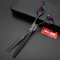 7 inch Professional Pet grooming scissors,7〞Straight &Thinning&chunkers&Curved Shears+Leather bag/kits/case