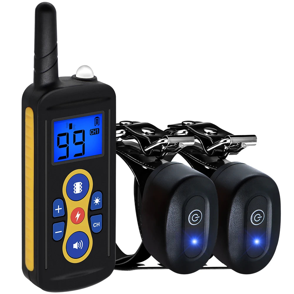 800m Dog Training Collar T-600 Waterproof Electric Pet Remote Control Rechargeable Bark Stop Receiver for All Sizes of Dogs