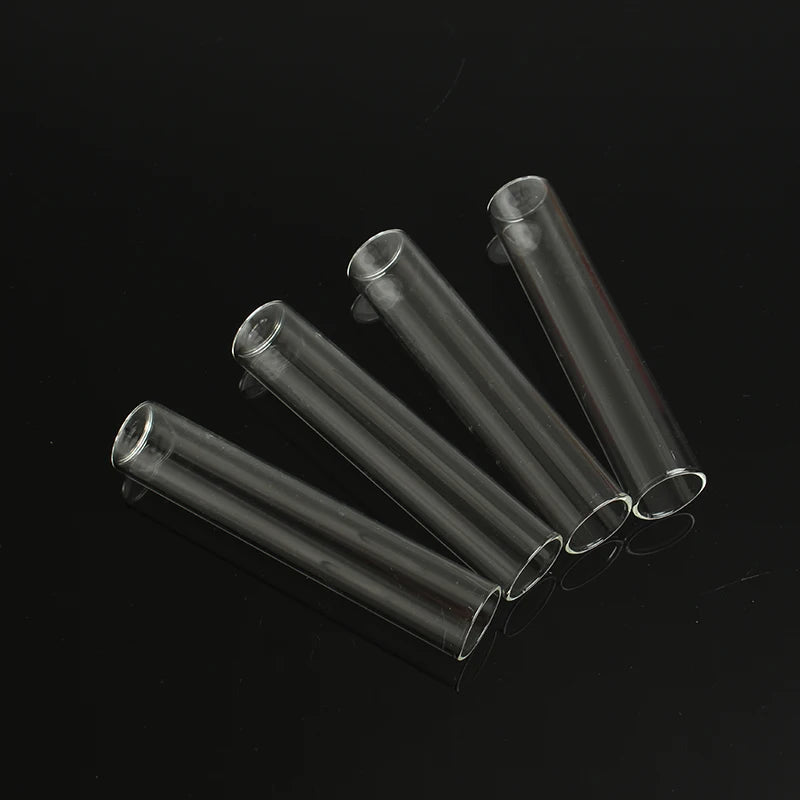 5pcs Length 100mm Multiple specifications Flat bottom Glass Test Tube with cork stoppers for kinds of TESTS Diameter 12mm-40mm