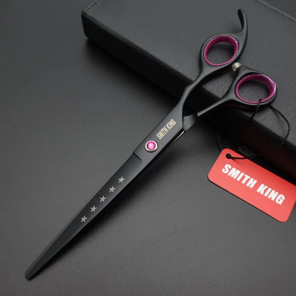 7 inch Professional Pet grooming scissors,7〞Straight &Thinning&chunkers&Curved Shears+Leather bag/kits/case