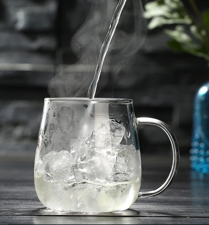 Chinese style tea mug with lid filter 550ml.Coffee Cups Tea Set Mugs Beer Drink Office Mug Transparent Drinkware Glass Cup